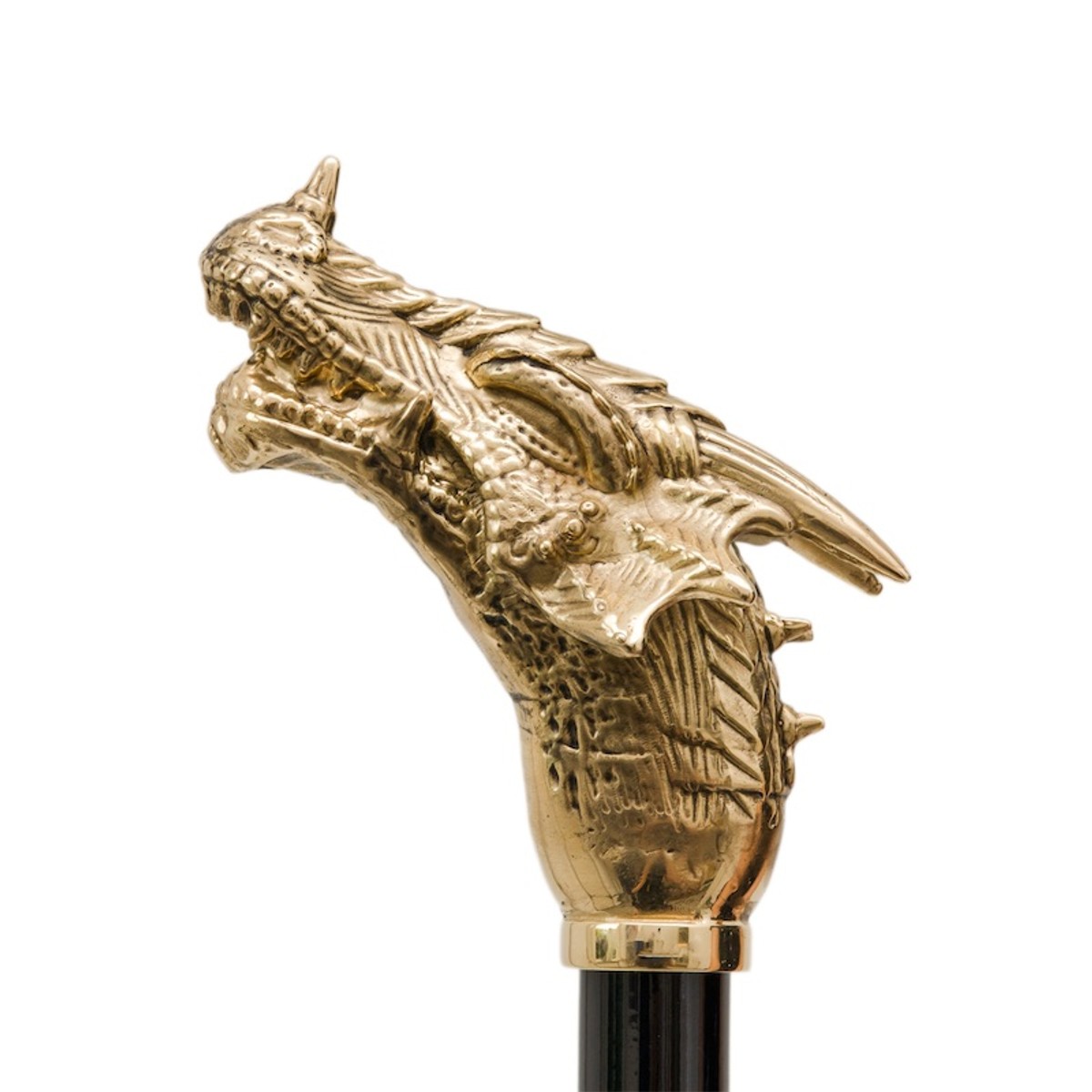 Casa Padrino Bastón con empuñadura de dragón dorado, hecho a mano en Italia, madera de haya, 92 cm Casa Padrino Bastón con empuñadura de dragón dorado, hecho a mano en Italia, madera de haya, 92 cm