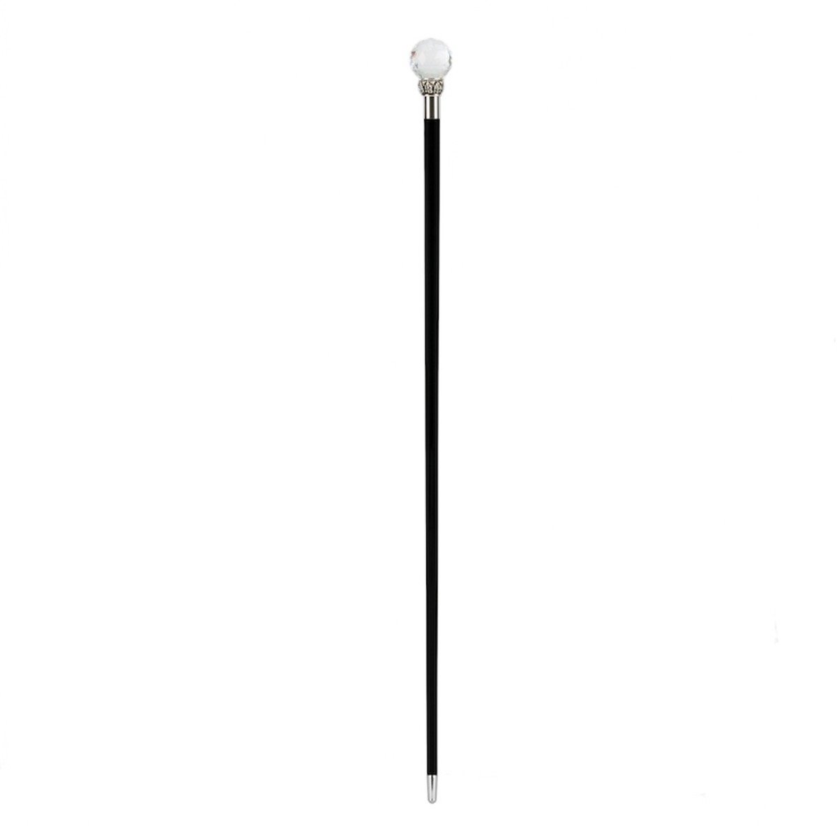 Casa Padrino Bastón de lujo con empuñadura de cristal - Madera de haya, virola de latón, 92 cm Casa Padrino Bastón de lujo con empuñadura de cristal - Madera de haya, virola de latón, 92 cm