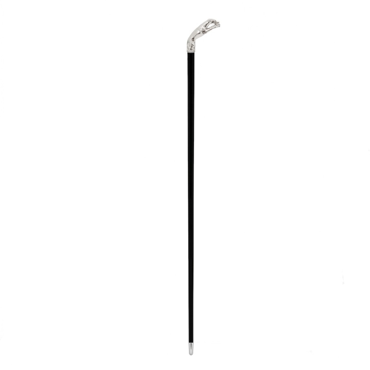 Casa Padrino Bastón de paseo con galgo plateado - Madera de haya, Resina, 92cm Casa Padrino Bastón de paseo con galgo plateado - Madera de haya, Resina, 92cm