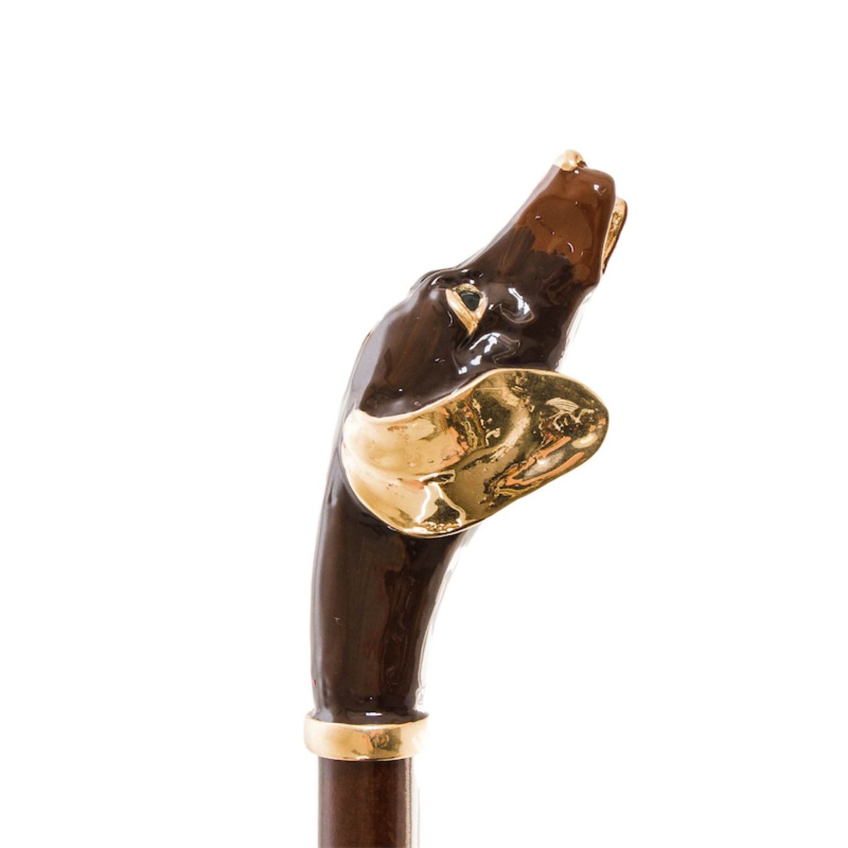 Casa Padrino Calzador de lujo con Dachshund - Asta de madera de haya, pala de ABS, mango de latón esmaltado, 50cm Casa Padrino Calzador de lujo con Dachshund - Asta de madera de haya, pala de ABS, mango de latón esmaltado, 50cm