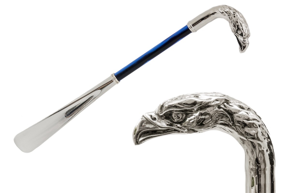 Casa Padrino Calzador de lujo con águila de plata - Hecho a mano en Italia - 50 cm Casa Padrino Calzador de lujo con águila de plata - Hecho a mano en Italia - 50 cm