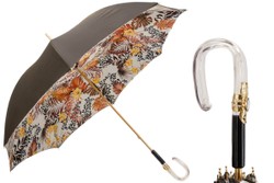Casa Padrino Paraguas de lujo mujer flores otoñales - Apertura manual - 100% Poliéster - Mango de acetato - 93cm x 102cm Casa Padrino Paraguas de lujo mujer flores otoñales - Apertura manual - 100% Poliéster - Mango de acetato - 93cm x 102cm