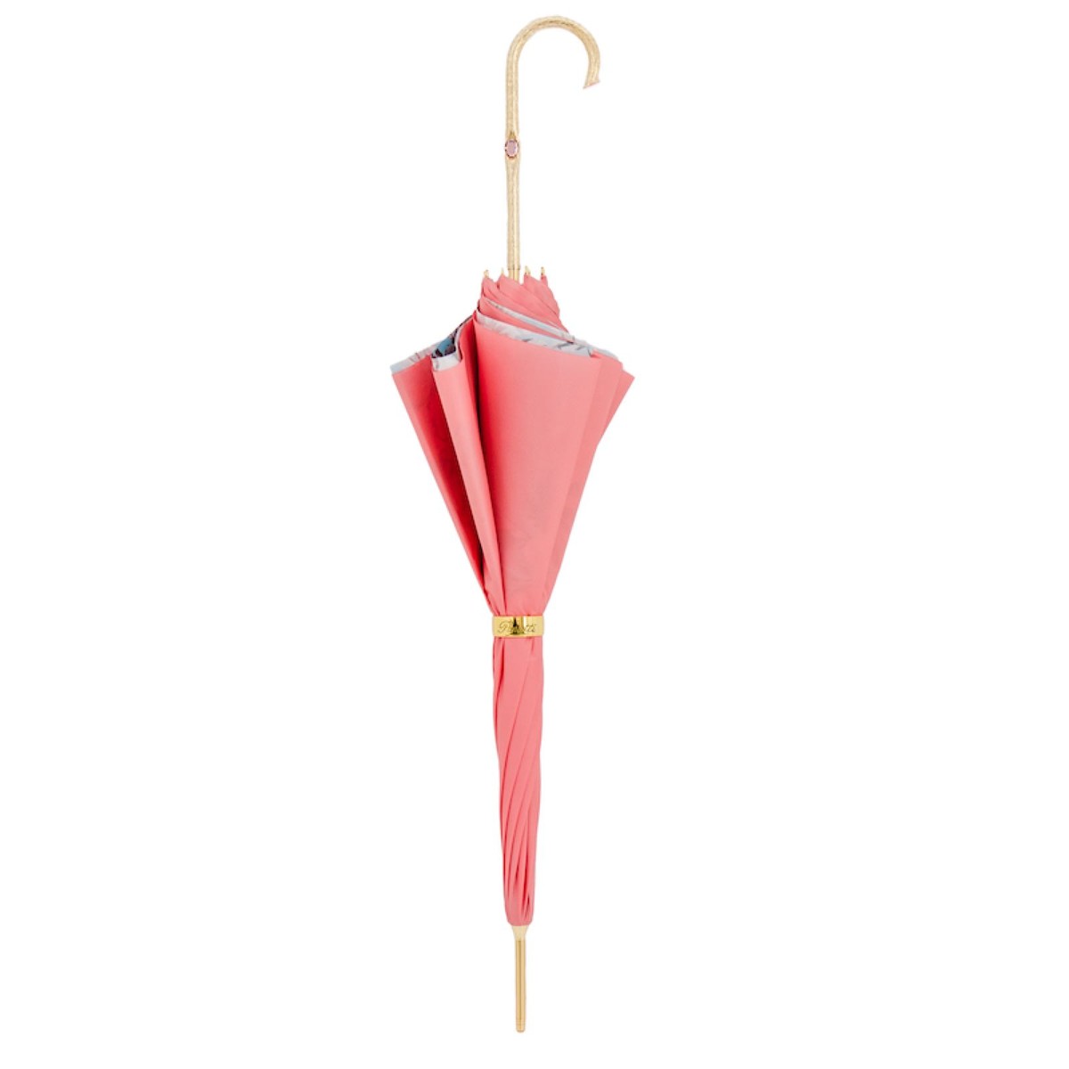 Casa Padrino Paraguas de lujo floral rosa - Artesanía italiana hecha a mano - Longitud 93 cm, Diámetro 102 cm Casa Padrino Paraguas de lujo floral rosa - Artesanía italiana hecha a mano - Longitud 93 cm, Diámetro 102 cm