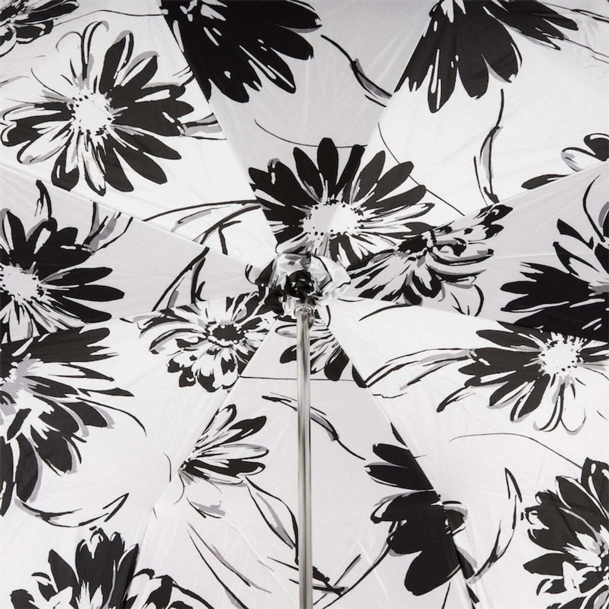 Casa Padrino Paraguas de Lujo Girasoles Blanco y Negro con Mango de Acetato 93cm x 102cm Casa Padrino Paraguas de Lujo Girasoles Blanco y Negro con Mango de Acetato 93cm x 102cm