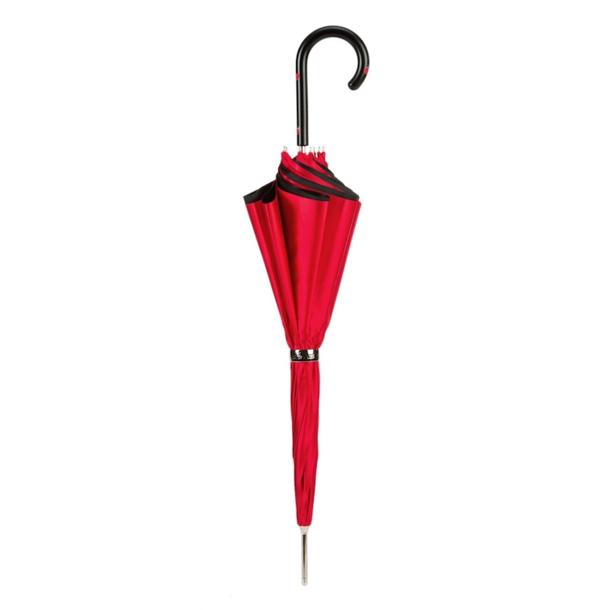 Casa Padrino Paraguas de lujo para mujer con motivo de mariquita, tejido doble, mango de madera, longitud 93 cm, diámetro 102 cm Casa Padrino Paraguas de lujo para mujer con motivo de mariquita, tejido doble, mango de madera, longitud 93 cm, diámetro 102 cm