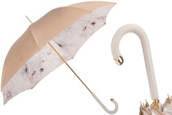 Casa Padrino Paraguas de lujo para mujer en marfil, doble tejido, hecho a mano en Italia, longitud 93cm, diámetro 102cm Casa Padrino Paraguas de lujo para mujer en marfil, doble tejido, hecho a mano en Italia, longitud 93cm, diámetro 102cm