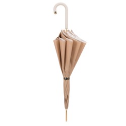 Casa Padrino Paraguas de lujo para mujer en marfil, doble tejido, hecho a mano en Italia, longitud 93cm, diámetro 102cm Casa Padrino Paraguas de lujo para mujer en marfil, doble tejido, hecho a mano en Italia, longitud 93cm, diámetro 102cm
