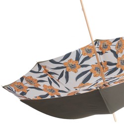 Casa Padrino Paraguas de lujo para mujer con flores amarillas, artesanal italiano, mango de latón, 93 cm x 102 cm