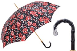 Casa Padrino Paraguas de lujo para mujer Anémonas con apertura automática, mango de acetato, L 93cm, D 102cm
