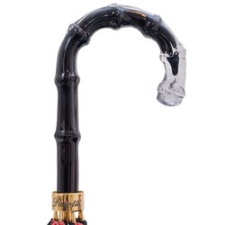 Casa Padrino Paraguas de lujo para mujer Anémonas con apertura automática, mango de acetato, L 93cm, D 102cm