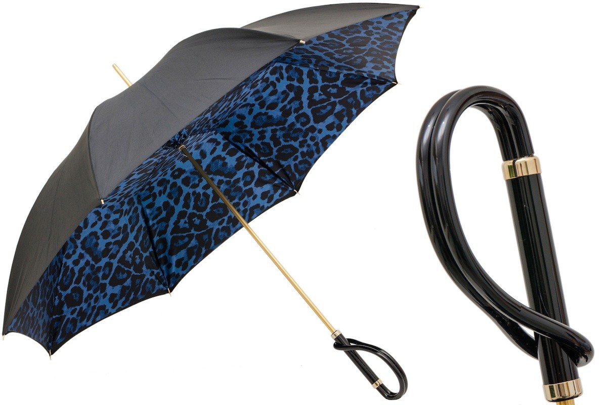 Casa Padrino Paraguas de lujo para mujer con estampado animal - Apertura manual - Mango de acetato - 93cm x 102cm Casa Padrino Paraguas de lujo para mujer con estampado animal - Apertura manual - Mango de acetato - 93cm x 102cm