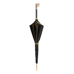 Casa Padrino Paraguas de lujo para mujer con estampado de leopardo - Hecho a mano en Italia, Mango de metal, Longitud 93cm, Diámetro 102cm Casa Padrino Paraguas de lujo para mujer con estampado de leopardo - Hecho a mano en Italia, Mango de metal, Longitud 93cm, Diámetro 102cm