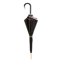 Casa Padrino Paraguas de lujo para mujer con lunares rojos, doble tejido, mango de acetato, longitud 93 cm, diámetro 102 cm
