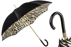 Casa Padrino Paraguas de lujo para mujer con estampado de tigre en negro, mango de acetato, 93 cm de largo Casa Padrino Paraguas de lujo para mujer con estampado de tigre en negro, mango de acetato, 93 cm de largo
