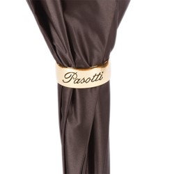 Casa Padrino Paraguas de lujo para mujer marrón con lunares, tejido doble, mango de acetato, longitud 93 cm Casa Padrino Paraguas de lujo para mujer marrón con lunares, tejido doble, mango de acetato, longitud 93 cm