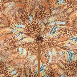 Casa Padrino Paraguas de lujo mujer con estampado animal, doble tejido, mango de latón, longitud 93cm, diámetro 102cm Casa Padrino Paraguas de lujo mujer con estampado animal, doble tejido, mango de latón, longitud 93cm, diámetro 102cm