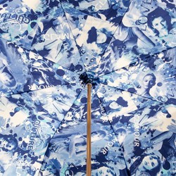 Casa Padrino Paraguas de lujo para mujer GLAMOUR - Hecho a mano en Italia - Apertura manual - 100% Poliéster - Mango de acetato - 93cm x 102cm