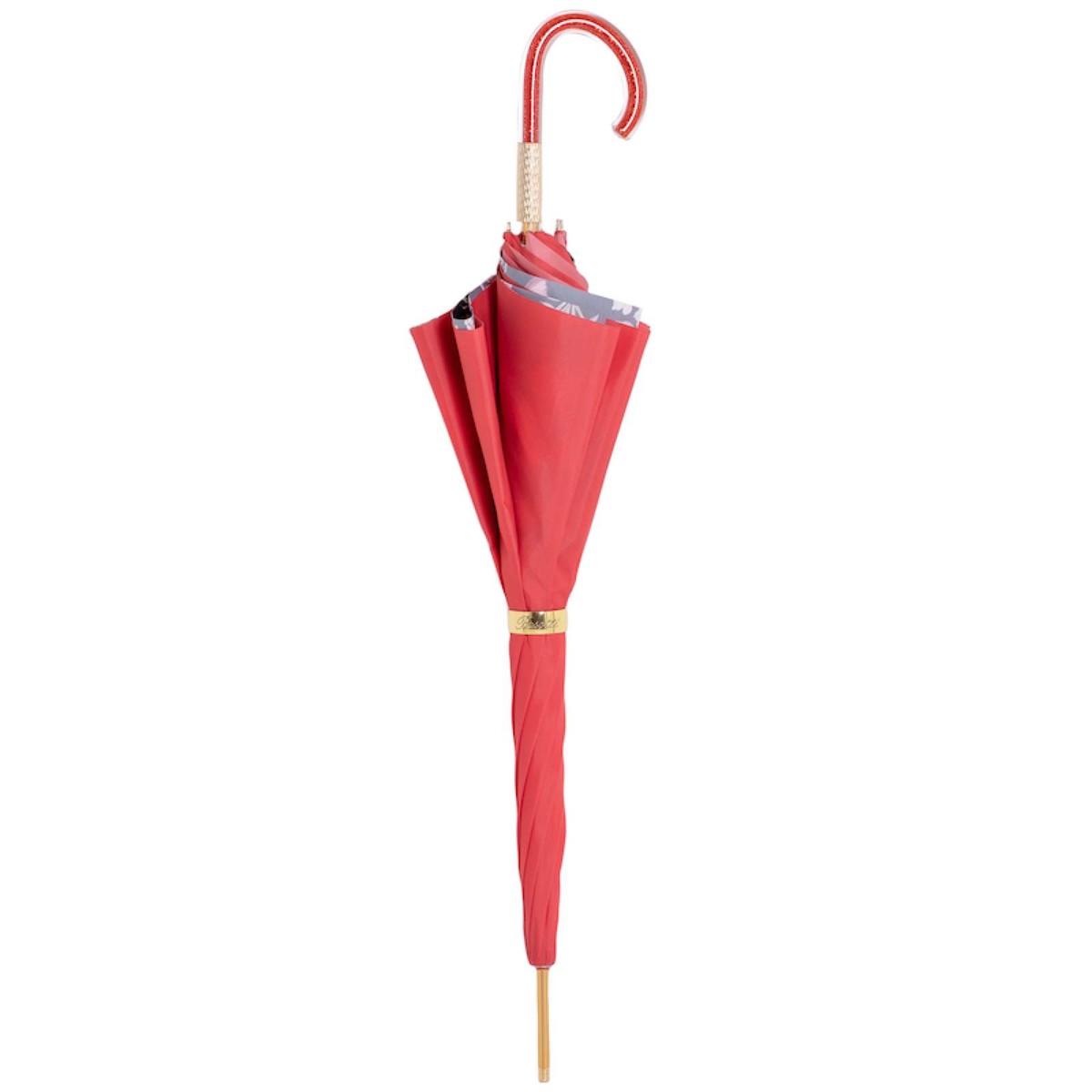 Casa Padrino Paraguas de lujo para mujer coral con interior de mariposas 93cm Casa Padrino Paraguas de lujo para mujer coral con interior de mariposas 93cm