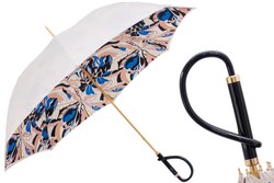 Casa Padrino Paraguas de lujo para mujer ONDE - Apertura manual - 100% Poliéster - Mango de acetato - Longitud 93cm