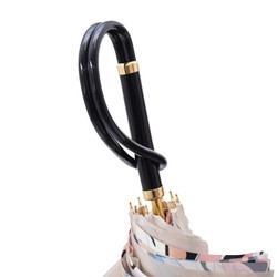 Casa Padrino Paraguas de lujo para mujer ONDE - Apertura manual - 100% Poliéster - Mango de acetato - Longitud 93cm