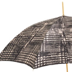 Casa Padrino Paraguas de lujo para mujer Nebbia hecho a mano en Italia con mango de cuero - 93cm x 102cm Casa Padrino Paraguas de lujo para mujer Nebbia hecho a mano en Italia con mango de cuero - 93cm x 102cm