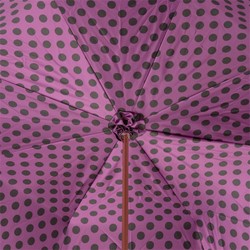 Casa Padrino Paraguas de lujo para mujer negro con lunares y mango de laton, longitud 93cm, diametro 102cm Casa Padrino Paraguas de lujo para mujer negro con lunares y mango de laton, longitud 93cm, diametro 102cm