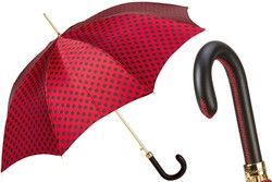 Casa Padrino Paraguas de lujo para mujer a Topos Rojo Negro 93cm Diámetro 102cm Casa Padrino Paraguas de lujo para mujer a Topos Rojo Negro 93cm Diámetro 102cm