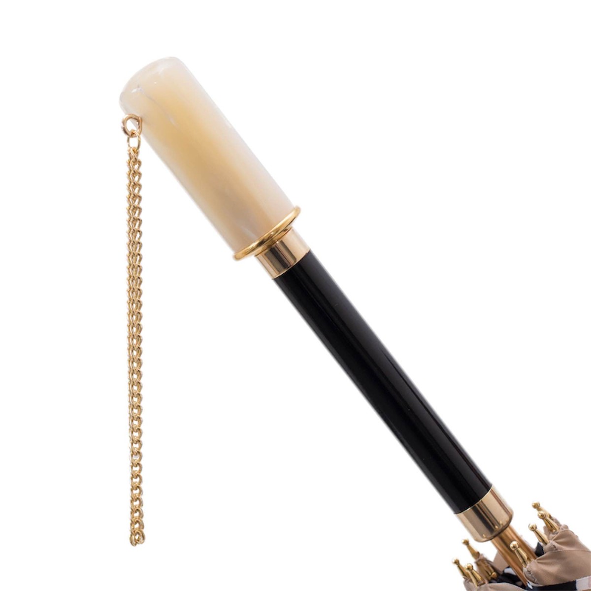 Casa Padrino Paraguas de lujo para mujer Macchioline con mango de acetato - Hecho a mano en Italia - Longitud 93cm Diámetro 102cm Casa Padrino Paraguas de lujo para mujer Macchioline con mango de acetato - Hecho a mano en Italia - Longitud 93cm Diámetro 102cm