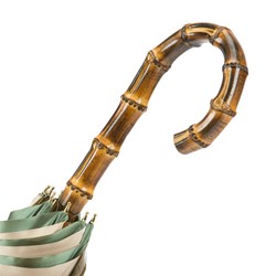 Casa Padrino Paraguas para mujer con motivos de estribos y mango de bambú - Doble tejido - 93cm x 102cm