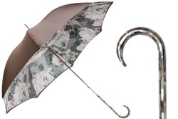 Casa Padrino Paraguas de lujo para mujer con mango de nácar - Apertura manual - 100% Poliéster - Longitud 93cm Diámetro 102cm