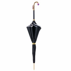 Casa Padrino Paraguas de lujo para mujer con mariposa violeta - Hecho a mano en Italia - Longitud 93cm Diámetro 102cm