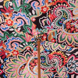 Casa Padrino Paraguas de lujo rojo con calavera para mujer - Apertura manual - 100% poliéster - Mango de resina - 93cm x 102cm