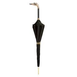 Casa Padrino Paraguas de lujo para mujer con asa de galgo - Apertura manual - 100% Poliéster - Latón esmaltado - 93cm x 102cm Casa Padrino Paraguas de lujo para mujer con asa de galgo - Apertura manual - 100% Poliéster - Latón esmaltado - 93cm x 102cm