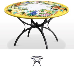 Casa Padrino Luxury Art Nouveau Garden Table Grapes and Fruit Ø 120 cm - Round Dining Table in Hand-Painted Lava Stone - Restaurant Furniture - Made in Italy Casa Padrino Luxury Art Nouveau Garden Table Grapes and Fruit Ø 120 cm - Round Dining Table in Hand-Painted Lava Stone - Restaurant Furniture - Made in Italy