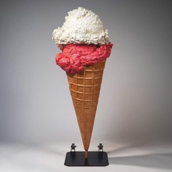XXL Deko Eis im Hörnchen Weiß Pink Braun Schwarz