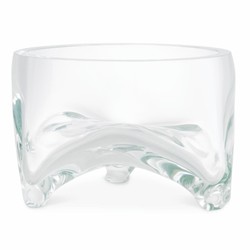 Casa Padrino ciotola di lusso in vetro Ø 25 x A. 16 cm - Ciotola decorativa rotonda in vetro soffiato a bocca - Accessori decorativi