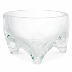 Casa Padrino ciotola di lusso in vetro Ø 25 x A. 16 cm - Ciotola decorativa rotonda in vetro soffiato a bocca - Accessori decorativi