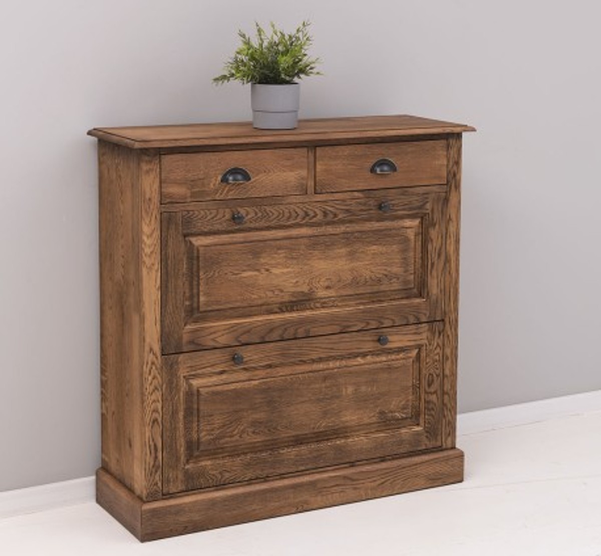 Casa Padrino Shoe Cabinet Country Style with 2 doors and 2 drawers, 103 x 35 x 105 cm Casa Padrino Shoe Cabinet Country Style with 2 doors and 2 drawers, 103 x 35 x 105 cm