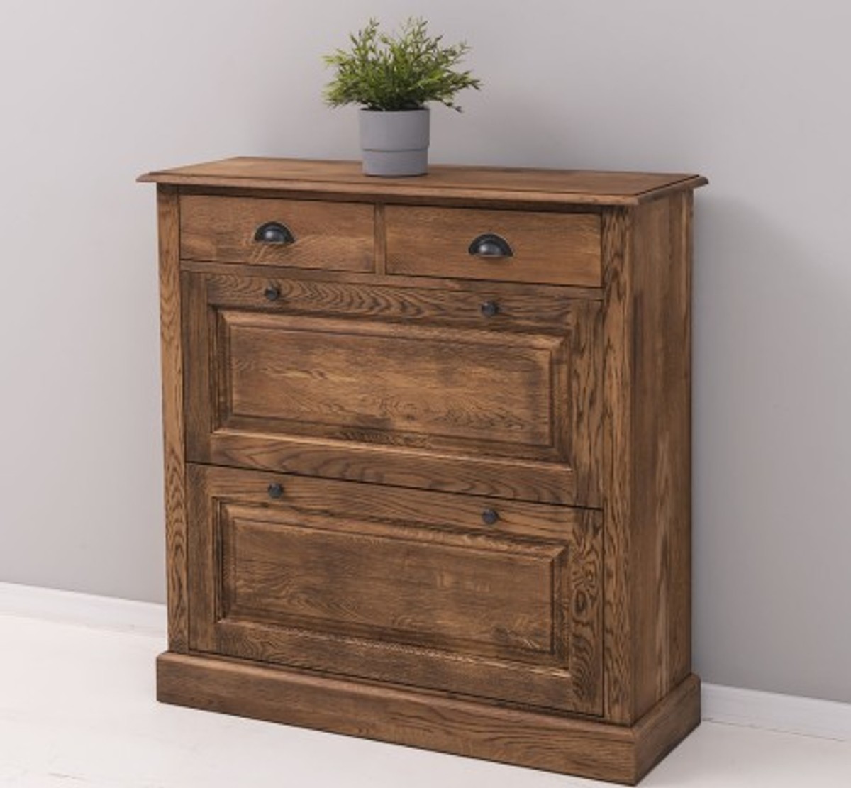 Casa Padrino Shoe Cabinet Country Style with 2 doors and 2 drawers, 103 x 35 x 105 cm Casa Padrino Shoe Cabinet Country Style with 2 doors and 2 drawers, 103 x 35 x 105 cm