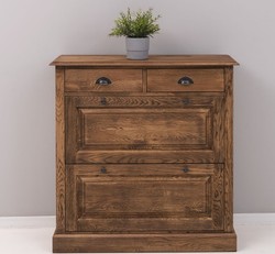 Casa Padrino Shoe Cabinet Country Style with 2 doors and 2 drawers, 103 x 35 x 105 cm Casa Padrino Shoe Cabinet Country Style with 2 doors and 2 drawers, 103 x 35 x 105 cm