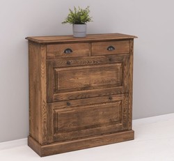 Casa Padrino Shoe Cabinet Country Style with 2 doors and 2 drawers, 103 x 35 x 105 cm Casa Padrino Shoe Cabinet Country Style with 2 doors and 2 drawers, 103 x 35 x 105 cm