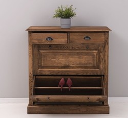 Casa Padrino Shoe Cabinet Country Style with 2 doors and 2 drawers, 103 x 35 x 105 cm Casa Padrino Shoe Cabinet Country Style with 2 doors and 2 drawers, 103 x 35 x 105 cm
