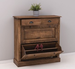 Casa Padrino Shoe Cabinet Country Style with 2 doors and 2 drawers, 103 x 35 x 105 cm Casa Padrino Shoe Cabinet Country Style with 2 doors and 2 drawers, 103 x 35 x 105 cm