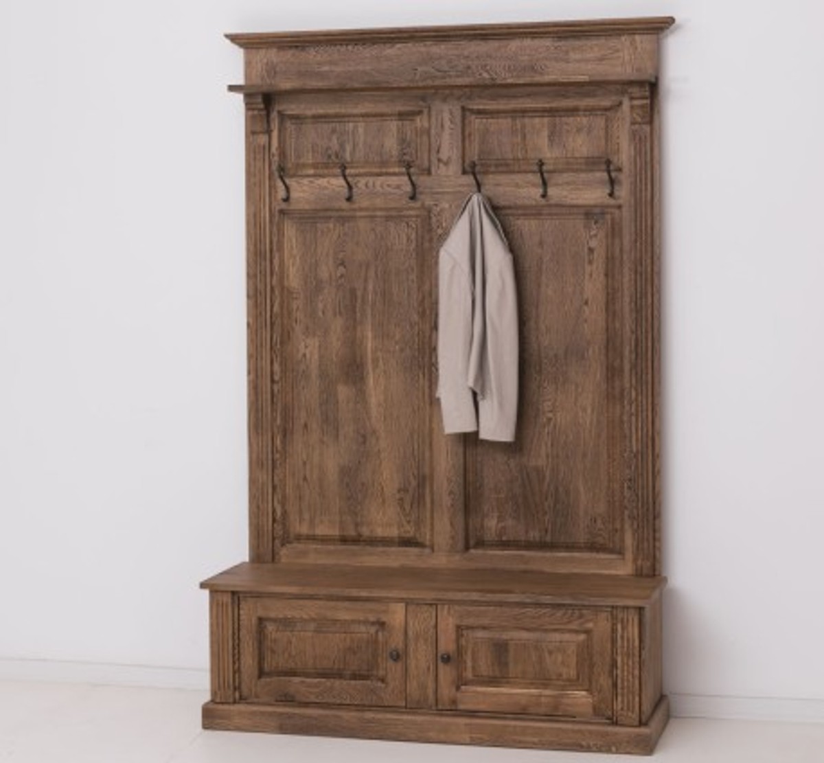 Casa Padrino Garderobe im Landhausstil mit 2 Türen, 140 x 41 x 210 cm