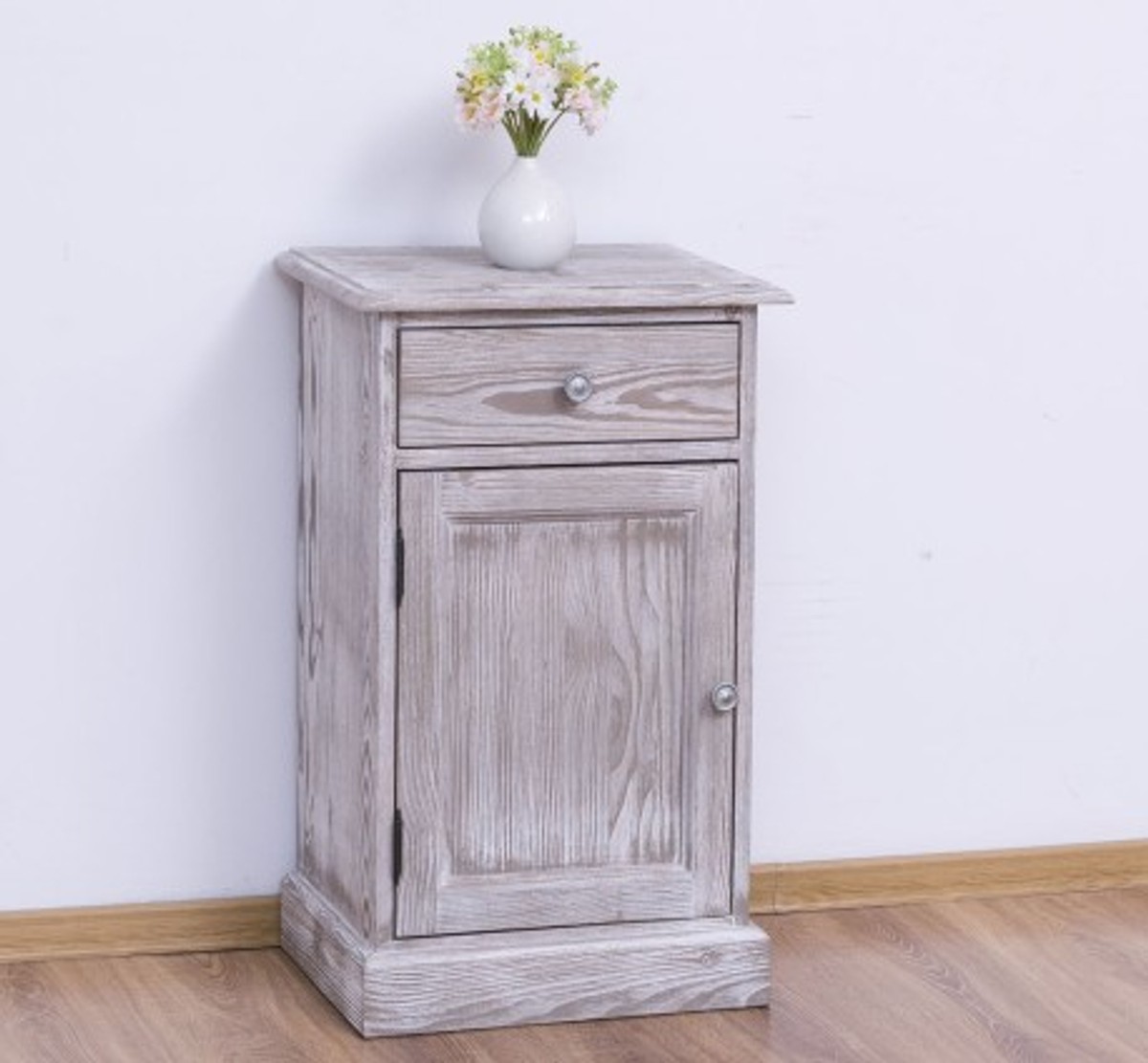 Casa Padrino Mesita de noche estilo rústico con 1 puerta y 1 cajón, 47 x 32 x 74 cm Casa Padrino Mesita de noche estilo rústico con 1 puerta y 1 cajón, 47 x 32 x 74 cm