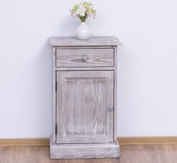 Casa Padrino Mesita de noche estilo rústico con 1 puerta y 1 cajón, 47 x 32 x 74 cm Casa Padrino Mesita de noche estilo rústico con 1 puerta y 1 cajón, 47 x 32 x 74 cm