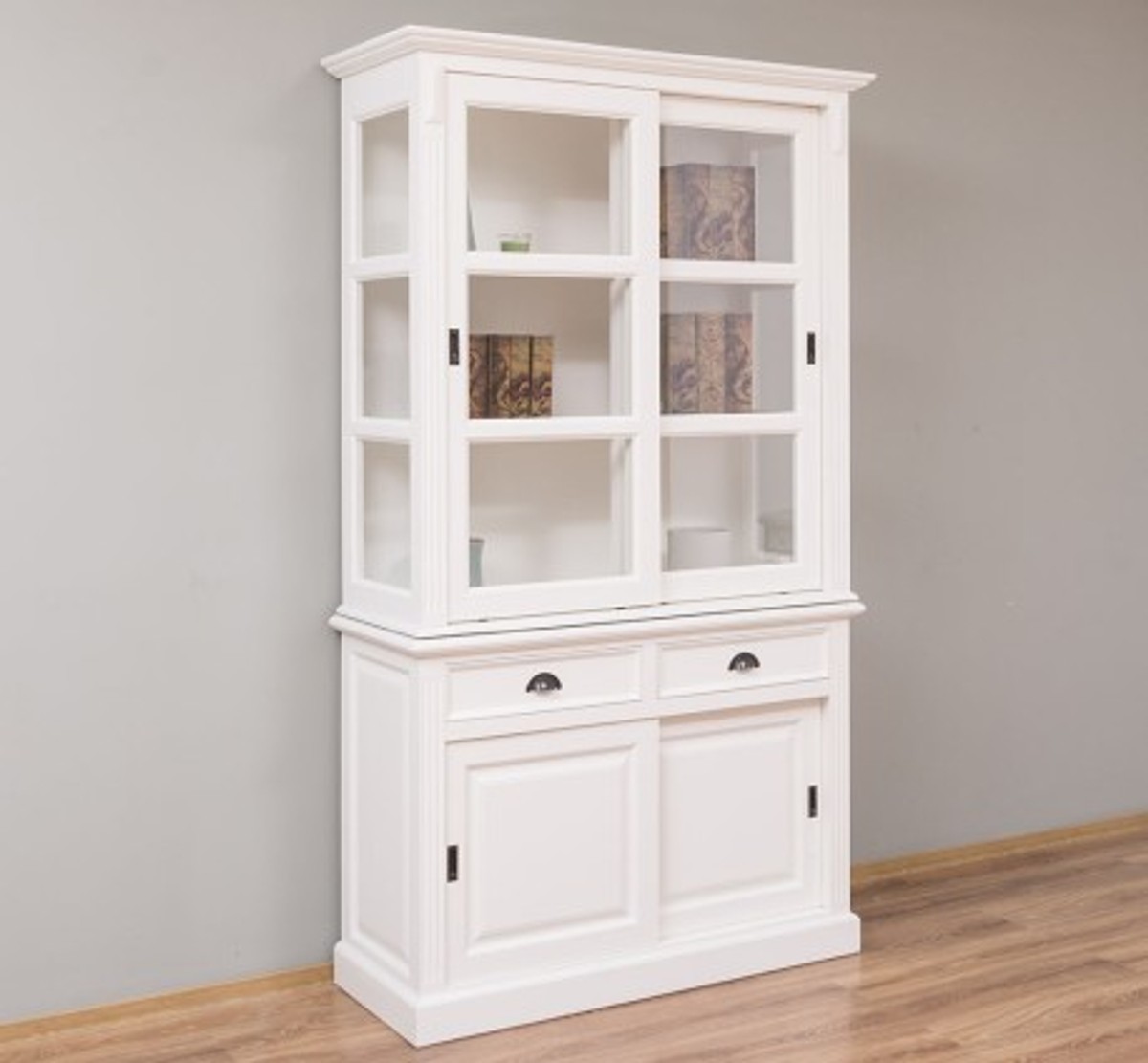 Casa Padrino Sideboard im Landhausstil mit 4 Schiebetüren und 2 Schubladen, 128 x 51 x 220 cm Casa Padrino Sideboard im Landhausstil mit 4 Schiebetüren und 2 Schubladen, 128 x 51 x 220 cm