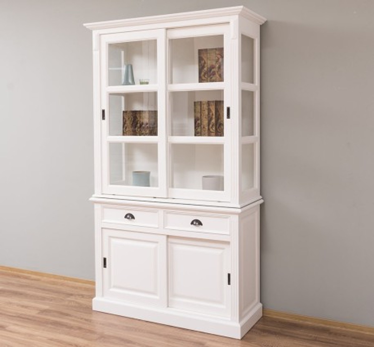 Casa Padrino Sideboard im Landhausstil mit 4 Schiebetüren und 2 Schubladen, 128 x 51 x 220 cm Casa Padrino Sideboard im Landhausstil mit 4 Schiebetüren und 2 Schubladen, 128 x 51 x 220 cm