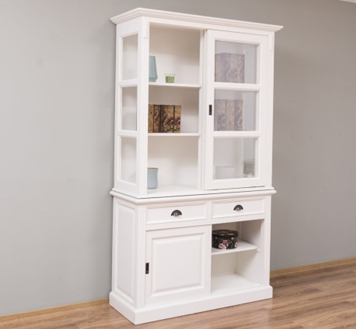 Casa Padrino Sideboard im Landhausstil mit 4 Schiebetüren und 2 Schubladen, 128 x 51 x 220 cm Casa Padrino Sideboard im Landhausstil mit 4 Schiebetüren und 2 Schubladen, 128 x 51 x 220 cm