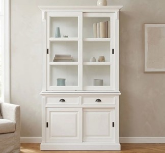 Casa Padrino Sideboard im Landhausstil mit 4 Schiebetüren und 2 Schubladen, 128 x 51 x 220 cm Casa Padrino Sideboard im Landhausstil mit 4 Schiebetüren und 2 Schubladen, 128 x 51 x 220 cm